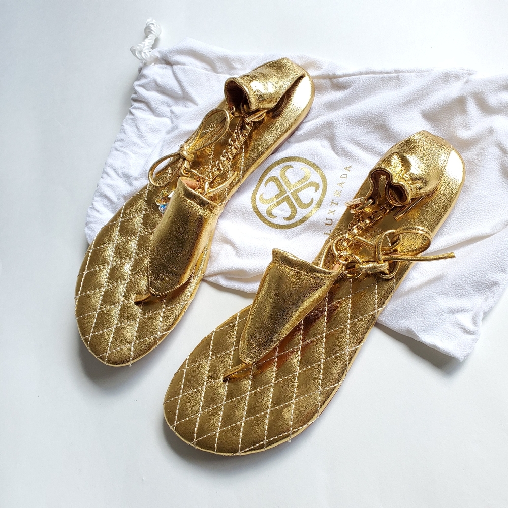 Gold sandals size 9.5